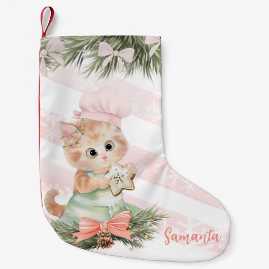 Kerstkoekjes kat kleine kerstsok (Voorkant)