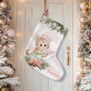 Kerstkoekjes kat kleine kerstsok