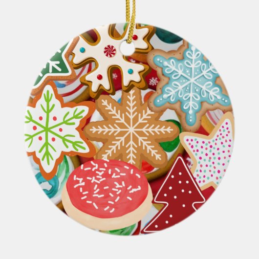 Kerstkoekjes Keramisch Ornament (Voorkant)