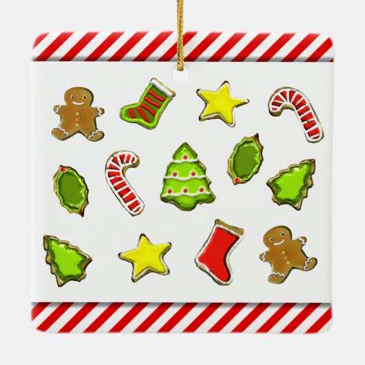 Kerstkoekjes Keramisch Ornament (Achterkant)