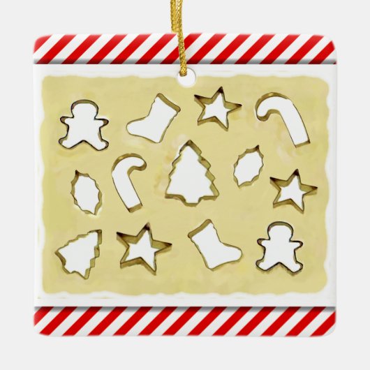Kerstkoekjes Keramisch Ornament (Voorkant)