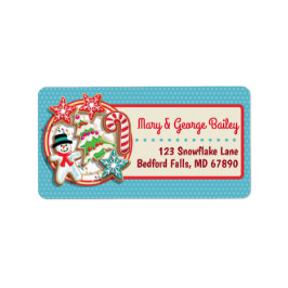 Kerstkoekjes Kerst Kaart Adresetiketten Etiket