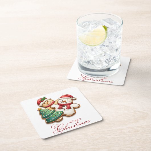 Kerstkoekjes Kerst Kartonnen Onderzetters (Insitu)