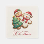 Kerstkoekjes Kerst Servet (Voorkant)