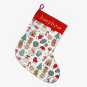 kerstkoekjes kerstcadeautjes stoppen grote kerstsok (Voorkant (Hangend))