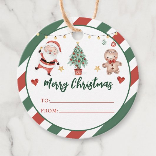 Kerstkoekjes Kerstfeest Bedankjes Labels (Voorkant)