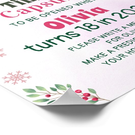 Kerstkoekjes Kerstfeest Capsule teken Poster (Hoek)