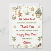 Kerstkoekjes Kerstfeest Dank u Kaart (Voorkant)