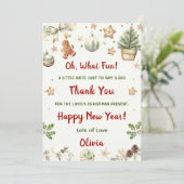 Kerstkoekjes Kerstfeest Dank u Kaart (Staand voorkant)