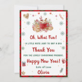 Kerstkoekjes Kerstfeest Dank u Kaart (Voorkant)