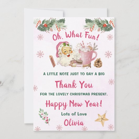 Kerstkoekjes Kerstfeest Dank u Kaart (Voorkant)