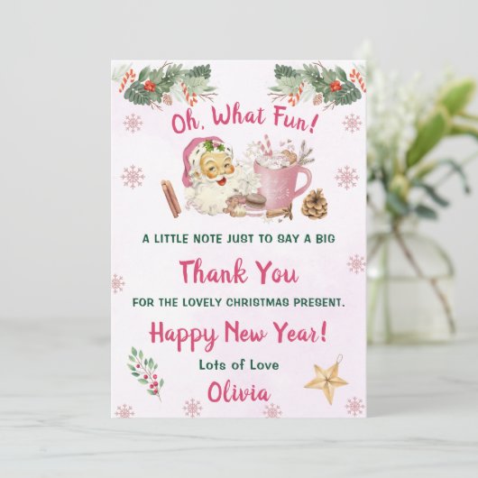 Kerstkoekjes Kerstfeest Dank u Kaart (Staand voorkant)