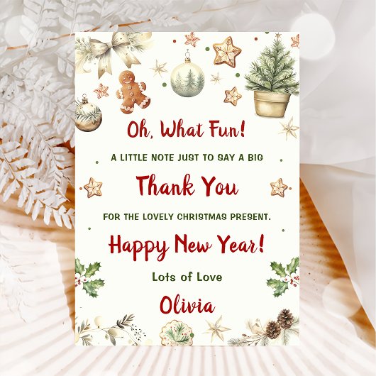 Kerstkoekjes Kerstfeest Dank u Kaart