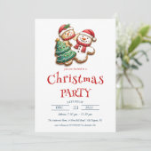 Kerstkoekjes kerstfeest kaart (Staand voorkant)