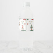 Kerstkoekjes Kerstfeest Waterfles Etiket (Achterkant)