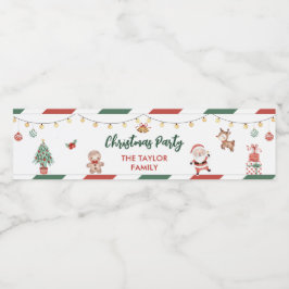 Kerstkoekjes Kerstfeest Waterfles Etiket