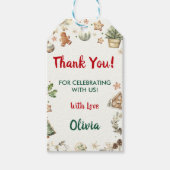 Kerstkoekjes Kerstmis Verjaardagsfeest Cadeaulabel (Voorkant)