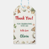 Kerstkoekjes Kerstmis Verjaardagsfeest Cadeaulabel (Achterkant)