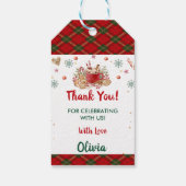 Kerstkoekjes Kerstmis Verjaardagsfeest Cadeaulabel (Achterkant)