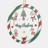 Kerstkoekjes Kerstmis Verjaardagsfeest Keramisch Ornament (Links)