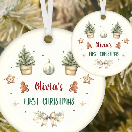 Kerstkoekjes Kerstmis Verjaardagsfeest Keramisch Ornament