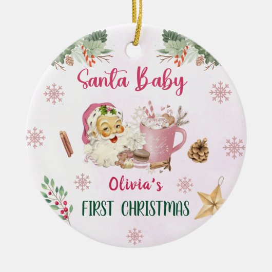 Kerstkoekjes Kerstmis Verjaardagsfeest Keramisch Ornament (Voorkant)