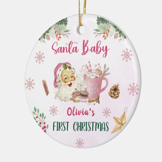 Kerstkoekjes Kerstmis Verjaardagsfeest Keramisch Ornament (Links)