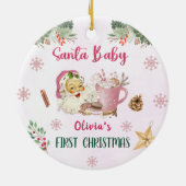 Kerstkoekjes Kerstmis Verjaardagsfeest Keramisch Ornament (Achterkant)