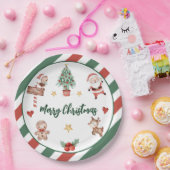 Kerstkoekjes Kerstmis Verjaardagsfeest Papieren Bordje (Feest)