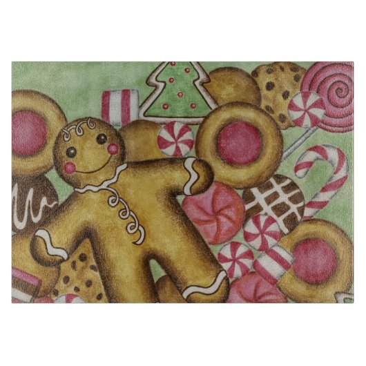 Kerstkoekjes Keuken Snijplank Cadeau (Voorkant)