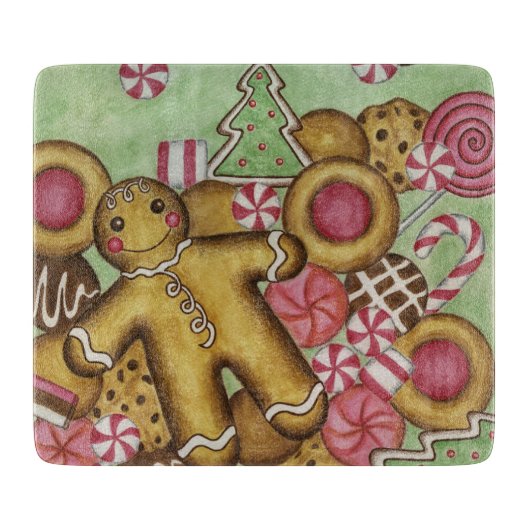 Kerstkoekjes Keuken Snijplank Cadeau (Voorkant)