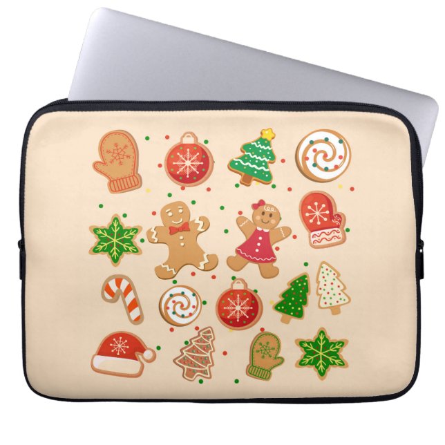 Kerstkoekjes Laptop Sleeve (Voorkant)