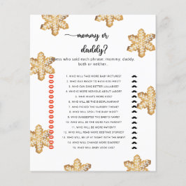 Kerstkoekjes mama of papa baby shower spel