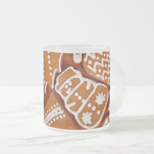 kerstkoekjes matglas koffiemok (Voorkant rechts)