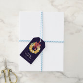 Kerstkoekjes met blauw marineslein cadeaulabel (Met Touw)