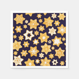 Kerstkoekjes met blauw marineslein servetten