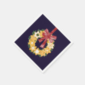 Kerstkoekjes met blauw marineslein servetten (Hoek)