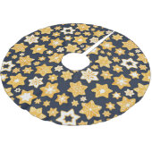 Kerstkoekjes met blauwe grijze achtergrond kerstboom rok (Gekanteld)