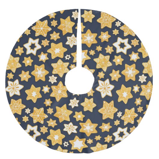 Kerstkoekjes met blauwe grijze achtergrond kerstboom rok (Voorkant)