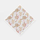 Kerstkoekjes met Borden met blauw strippapier Servet (Hoek)