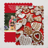 kerstkoekjes met koekjes Kaart (Voorkant / Achterkant)