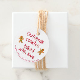 Kerstkoekjes met liefdesbrood bedankjes labels