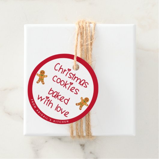 Kerstkoekjes met liefdesbrood bedankjes labels (In situ)