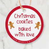 Kerstkoekjes met liefdesbrood bedankjes labels (Achterkant)