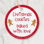 Kerstkoekjes met liefdesbrood bedankjes labels (Voorkant)