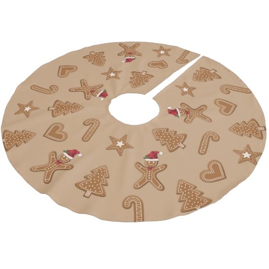 kerstkoekjes met ontbijt op bruin brood kerstboom rok (Gekanteld)