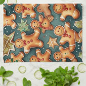 kerstkoekjes met ontbijtbrood theedoek (Gevouwen)