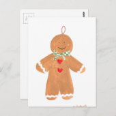 kerstkoekjes met ontbijtkoeken briefkaart (Voorkant / Achterkant)