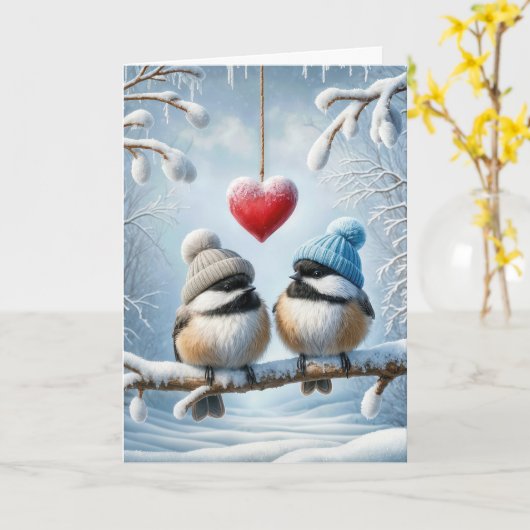 Kerstkoekjes met rood hart kaart (Gele Bloem)