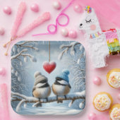 Kerstkoekjes met rood hart papieren bordje (Feest)